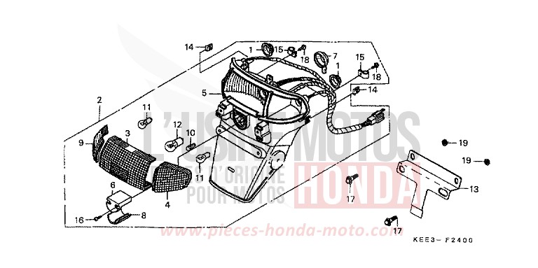 KOMBINATIONSLEUCHTE (1) von CB1300 Super Bold'or ABS CANDY GLORY RED-U (R101) von 1996